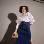 Lycra Denim Women Skirt