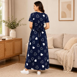 Pregnancy & Feeding Friendly Maxi Dress with Pockets